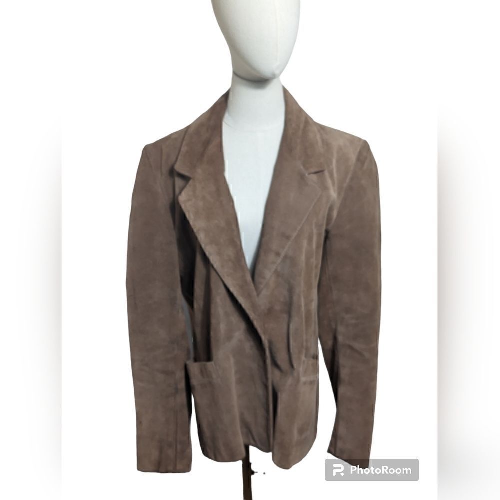 Jordache Vintage Tan Suede Blazer Jacket